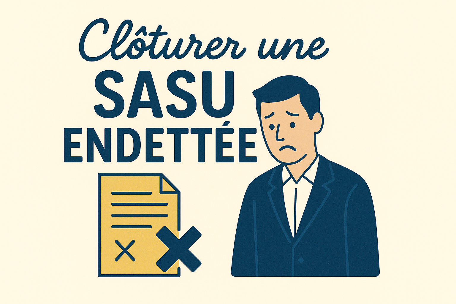 Clôturer une SASU endettée 