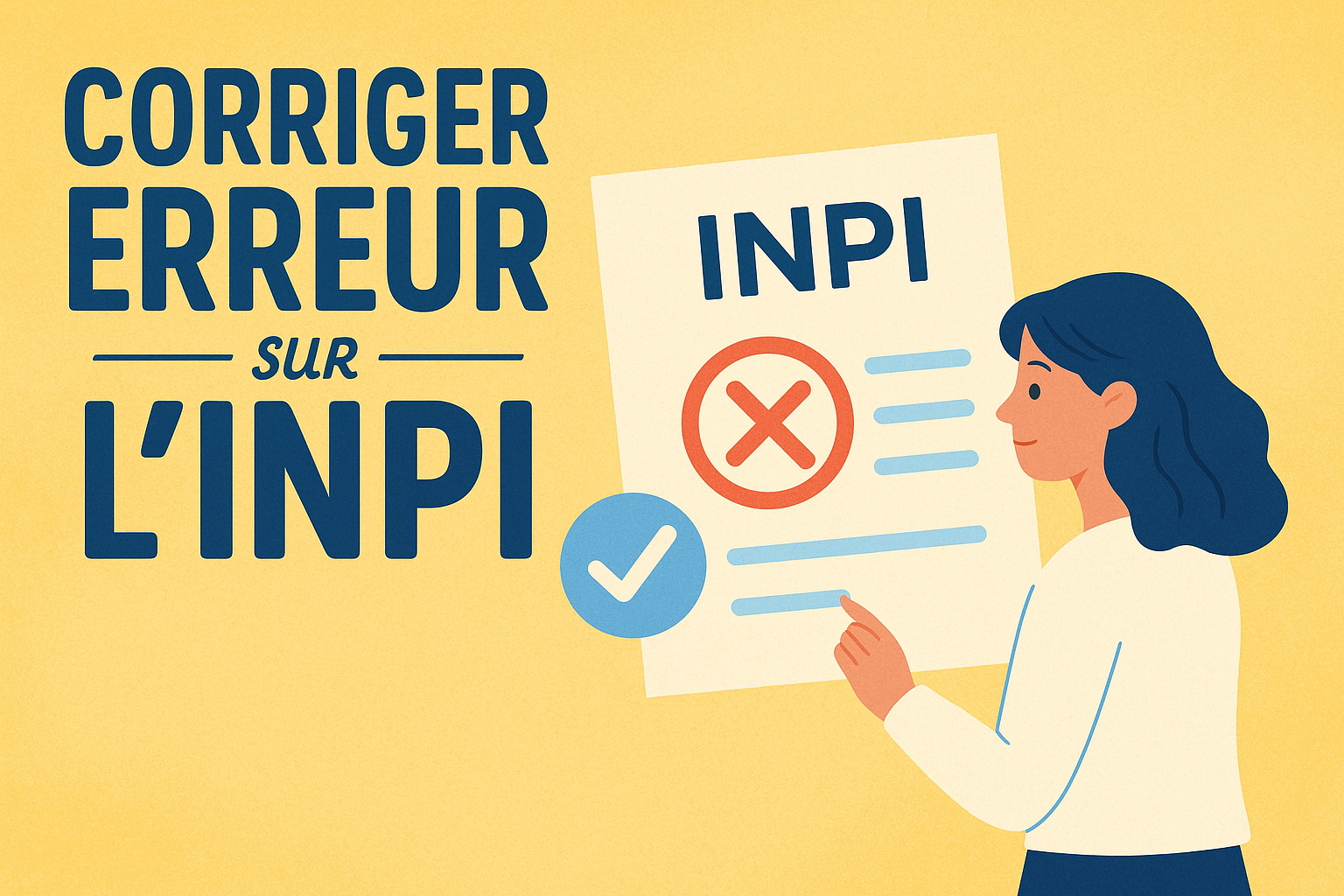 Corriger une erreur sur l'INPI